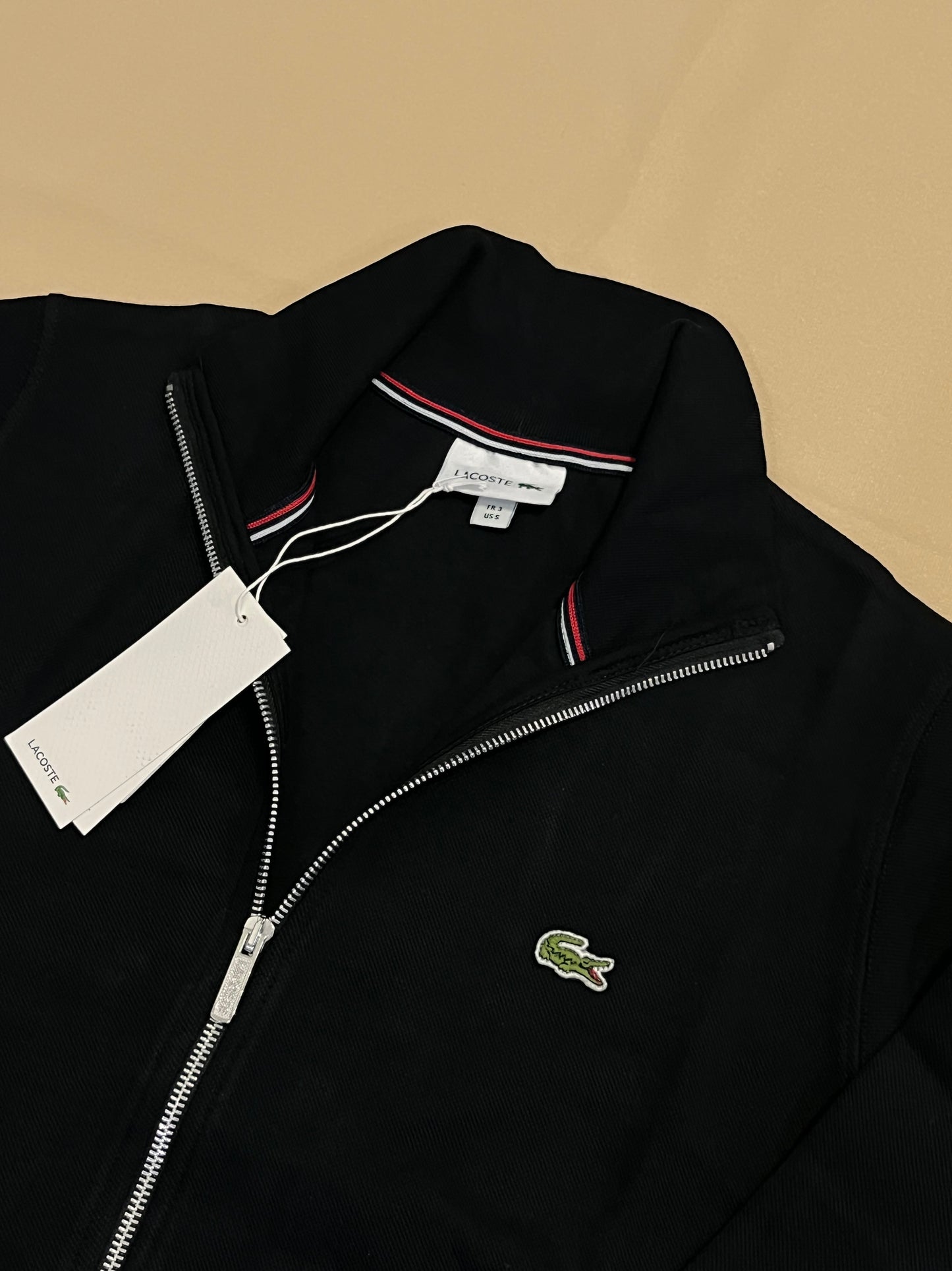 Lacoste zip crni